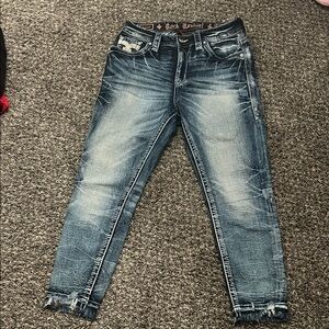 Rock Revival Distressed Blue Skinny Jeans